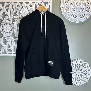 Champion Black White Hoodie Mens Pullover Sweatshirt NWOT